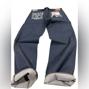 Vtg Evisu seldvage denim Private stock for Maniac’s logo size 42/44